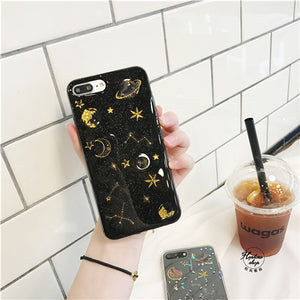 Space planet Glitter phone Cases
