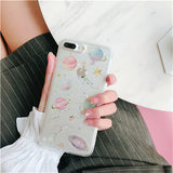 Space planet Glitter phone Cases